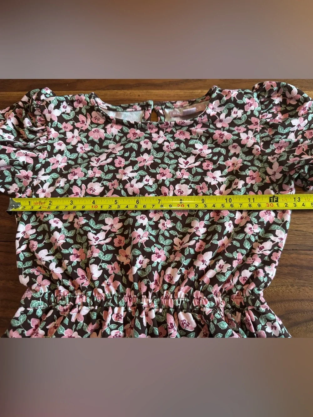 BCBG Girls Cute Floral Dress with Ruffle detail and Puffed Sleeves EUC Sz 6X